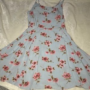 Baby blue floral skater dress